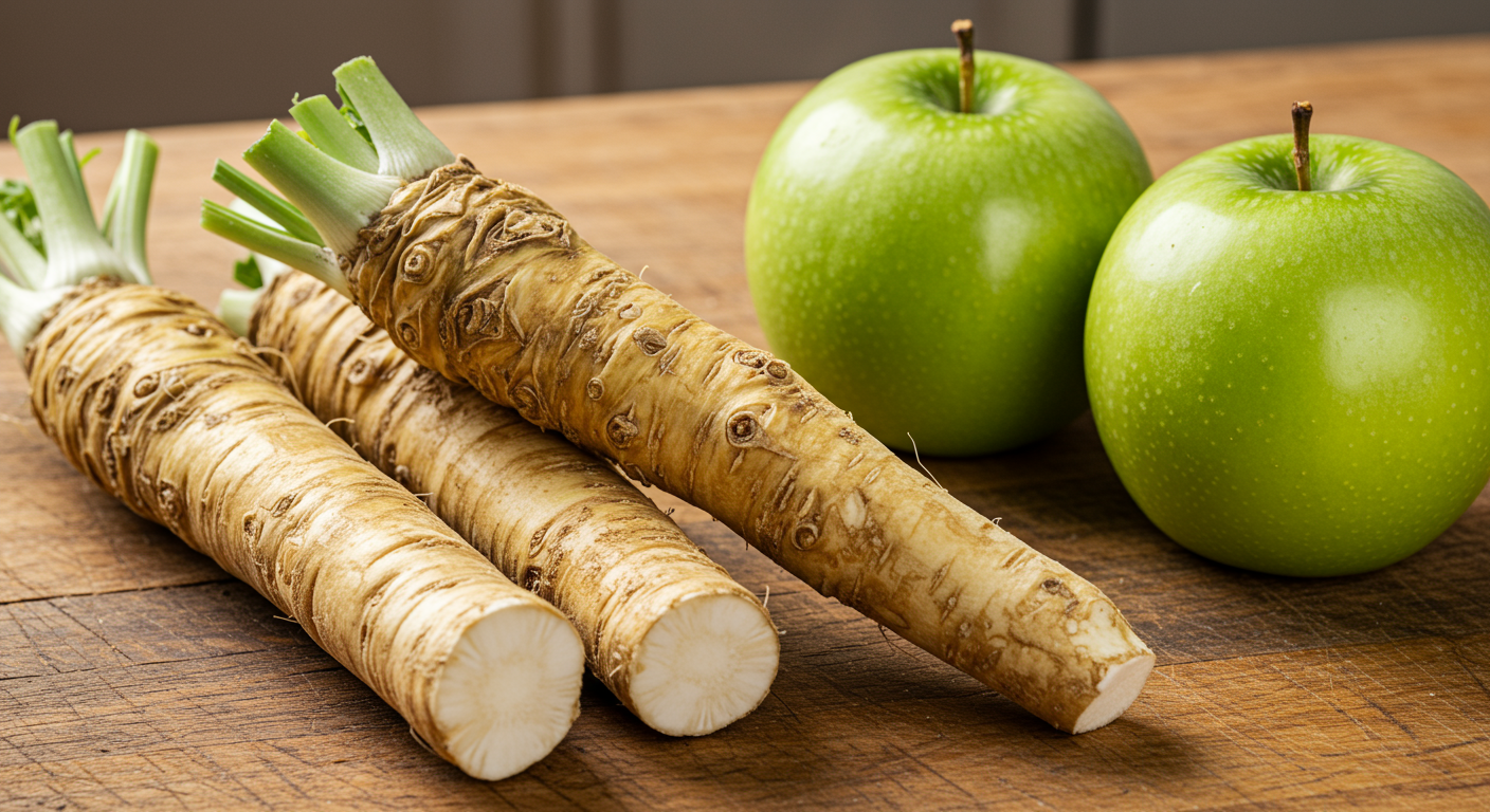 Chren s jablkom - ilustračná snímka